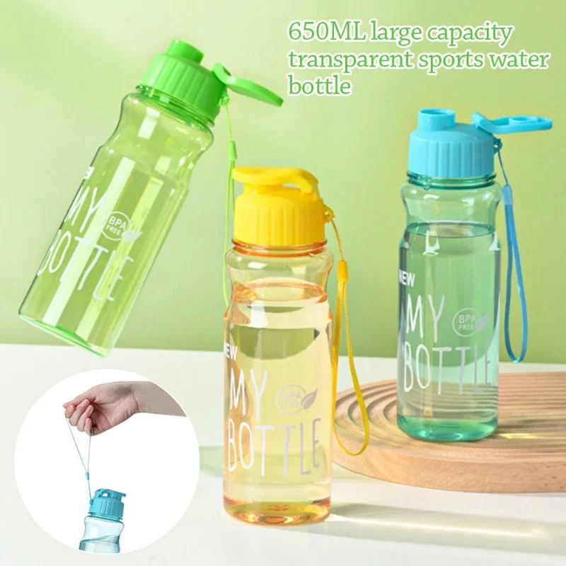 Press Flip Cap Plastic Water Bottle