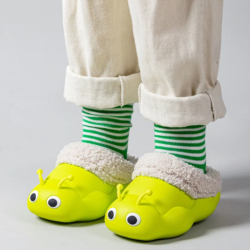 

Зимние тапочки для детей, милая мультяшная Нескользящая теплая мягкая подошва, детская обувь для девочек и мальчиков, повседневная детская ...