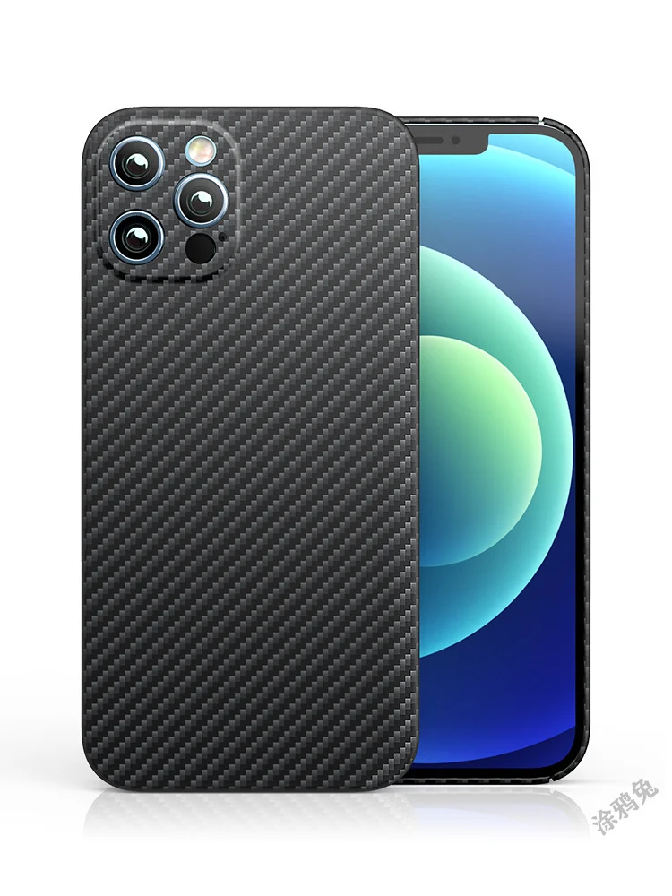 Чехол из углеродного волокна для iPhone 13 12 Mini 11 Pro Xs Max X XR 0 3 мм Ультратонкий матовый