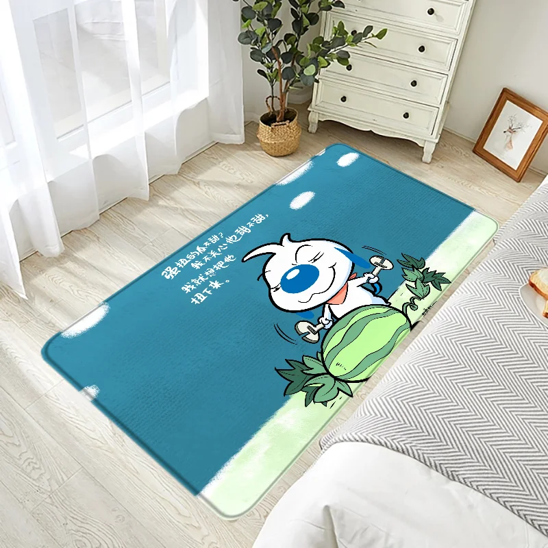 S-Simba Современный полосатый замшевый ковер с дизайном собаки противоскользящий