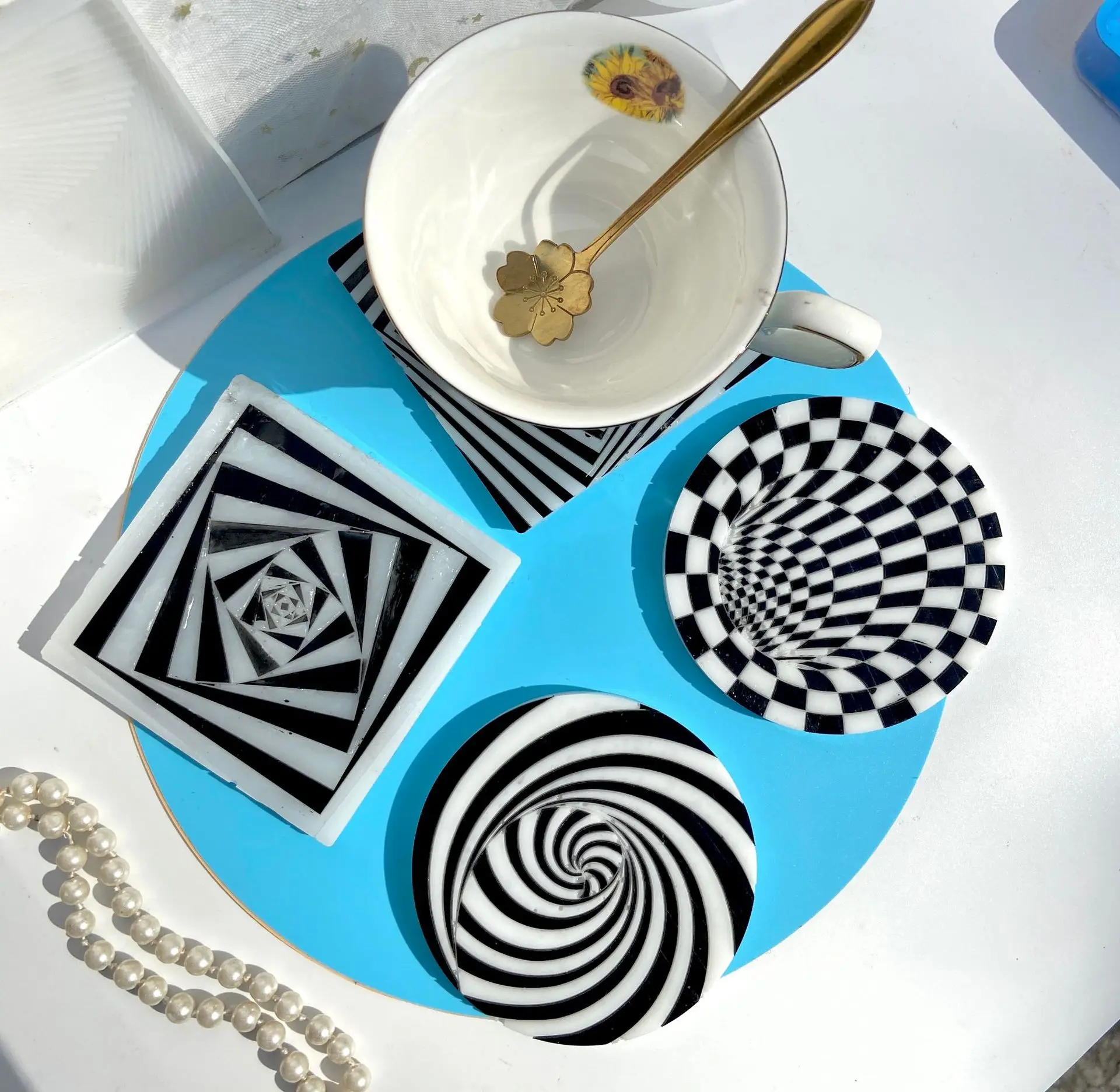 

DIY Epoxy Resin Mold Cup Tray Coaster Silicone Resin Mould Jewelry Tools Jewerly Accessories