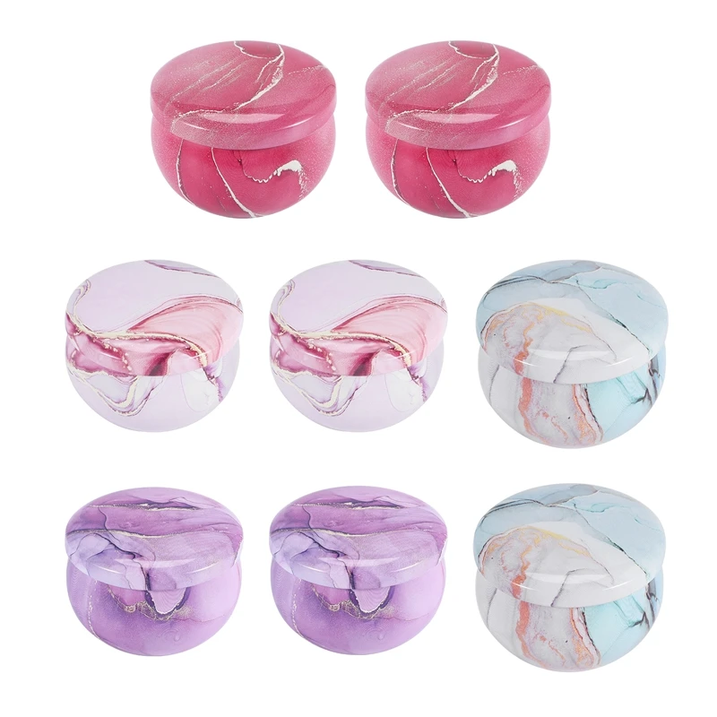 

8 шт., Набор для изготовления свечей, пустые металлические жестяные банки для свечей с крышками, многоразовые банки для хранения чая, конфет, ...