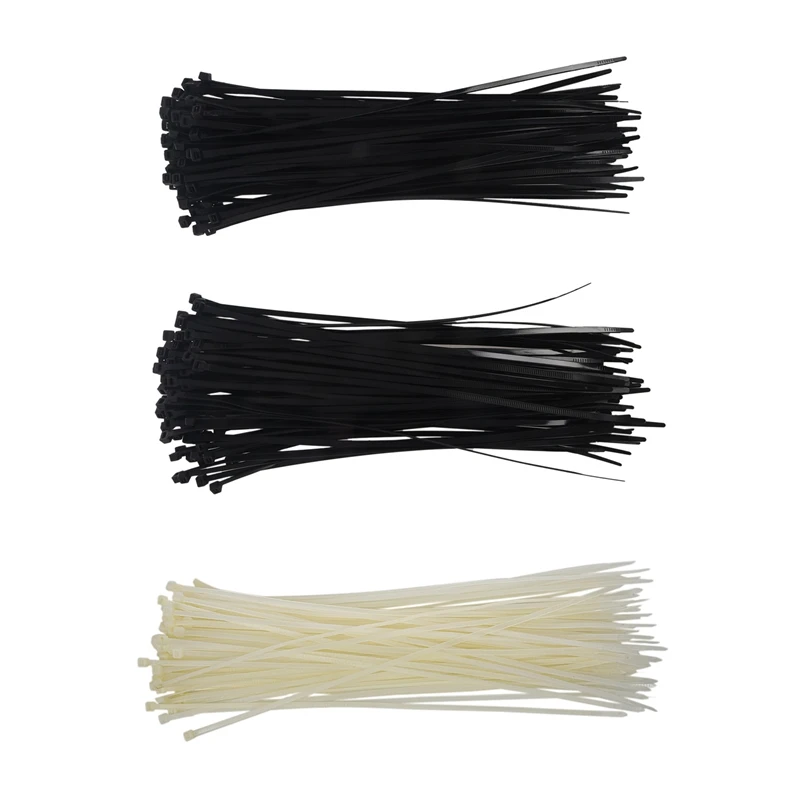 

Cable Ties Wraps / Zip Ties,100Pcs Black 400Mmx5mm & 100Pcs White