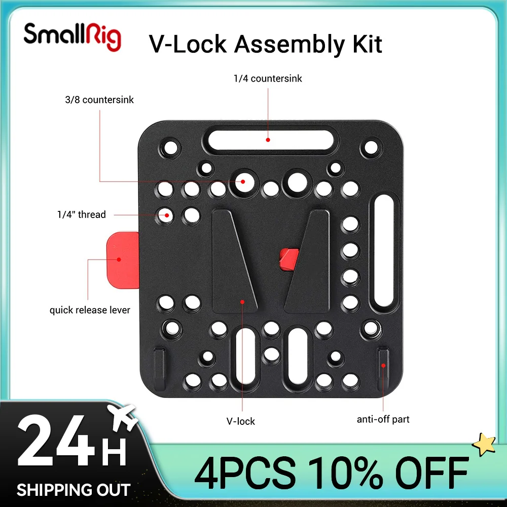 

SmallRig V Mount Battery Plate, V-Lock Assembly Kit, Female V-Dock Male V-Lock Quick Release Plate - 1846C