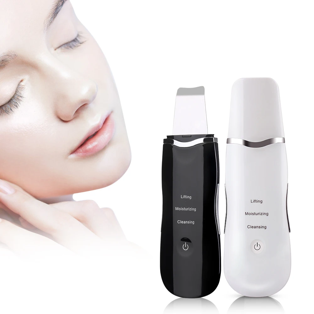 

Rechargeable Ultrasonic Skin Scrubber Facial Cleaning Blackhead Remover Peeling Shovel Pore Cleaner Skin Care