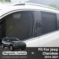 for jeep cherokee 2014 2021 car curtain car side window magnetic for heat glare and uv protection car sunshade