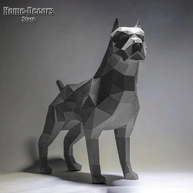 3D Бумажная форма необработанная модель собаки складная бумага для работы