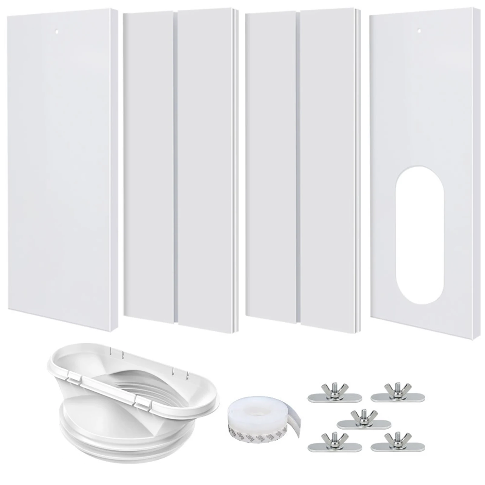 

Портативный оконный комплект для кондиционера, комплект для раздвижных дверей и кондиционеров с 4 регулируемыми раздвижными уплотнительны...