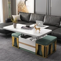 lifting coffee table dual purpose green multifunctional small apartment luxury post modern folding coffee table integrated