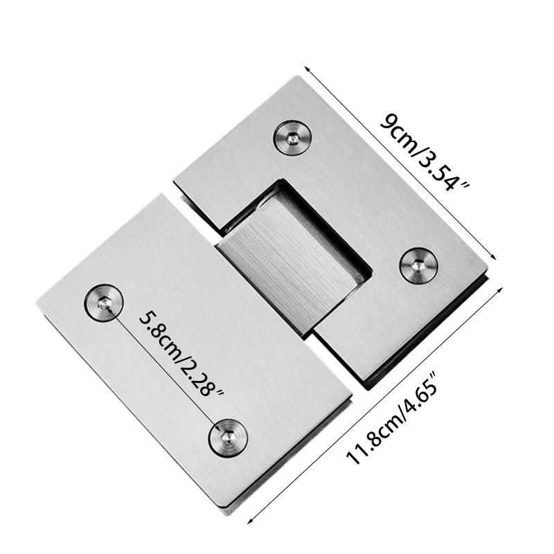 

180 Degree Hinge Open 304 Stainless Steel Wall Mount Glass Shower Door Hinges For Home Bathroom Furniture Hardware