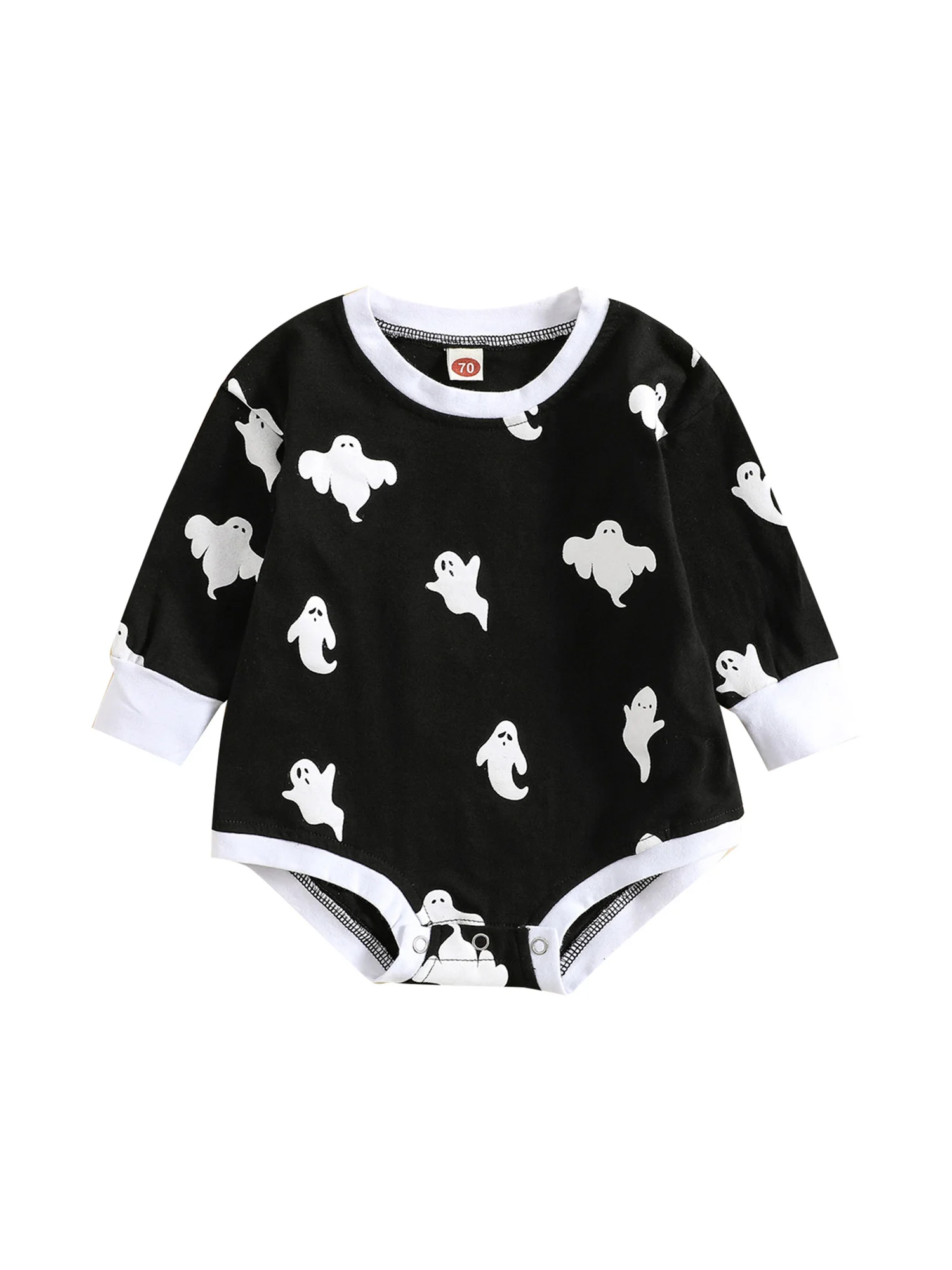 

Halloween Baby Outfit Clothes for Boy Girl Pumpkin Crewneck Sweatshirts Romper Pullover Top Fall Winter Clothes