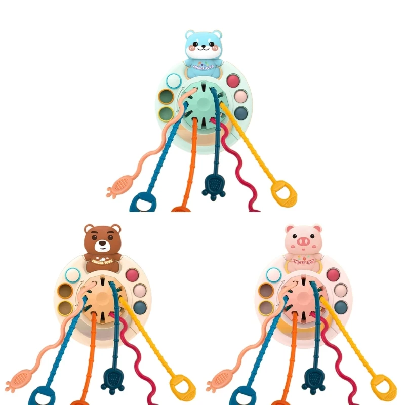 

Pull String Rattle Toy for Baby Infant Bath Toy Handshake Teether Music Bubble Education Toy Montessori Gift for DropShipping