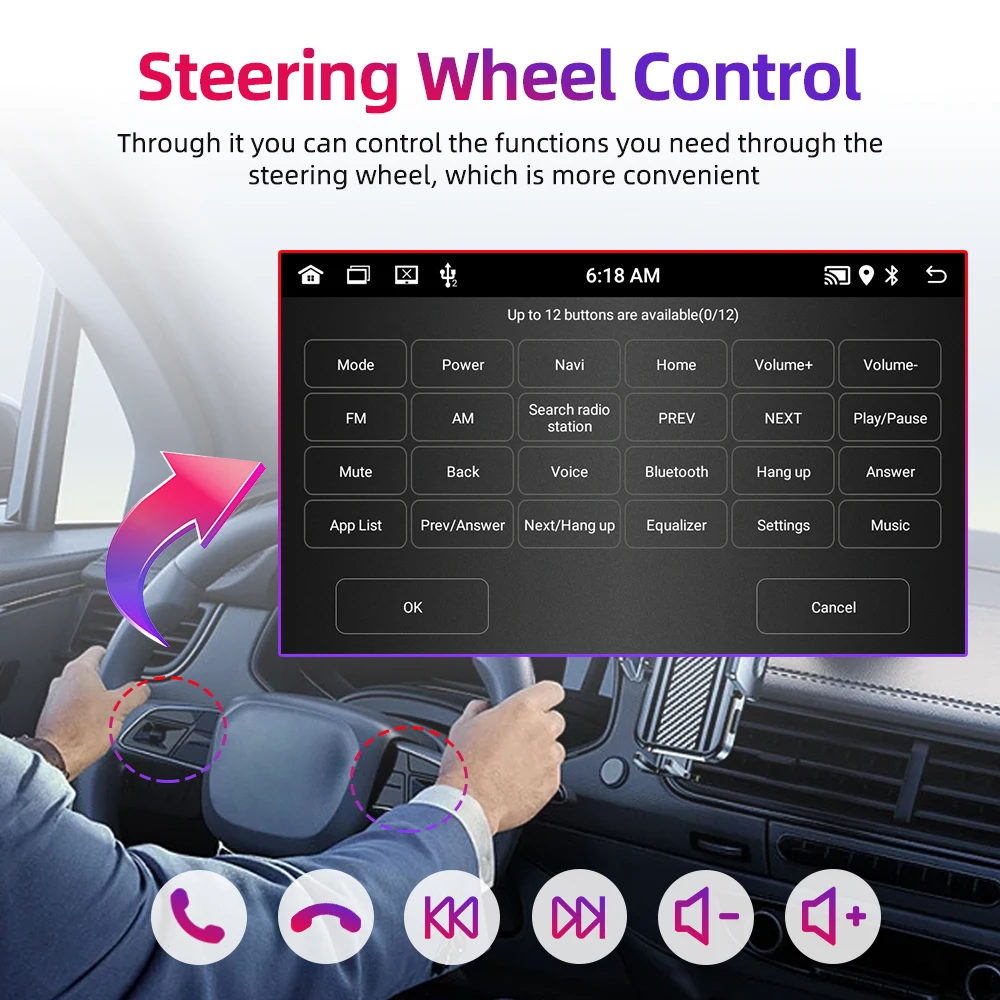Camecho 9-дюймовая 2din Android 11 мультимедийная автомагнитола для Mazda 3 2004-2012 с навигацией GPS Bluetooth WIFI AHD-камерой.