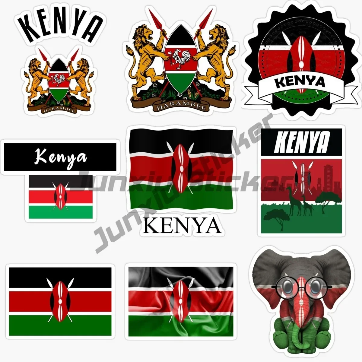 Виниловая наклейка для автомобиля Kenya Герб Kenyan водостойкая бампер заднее лобовое