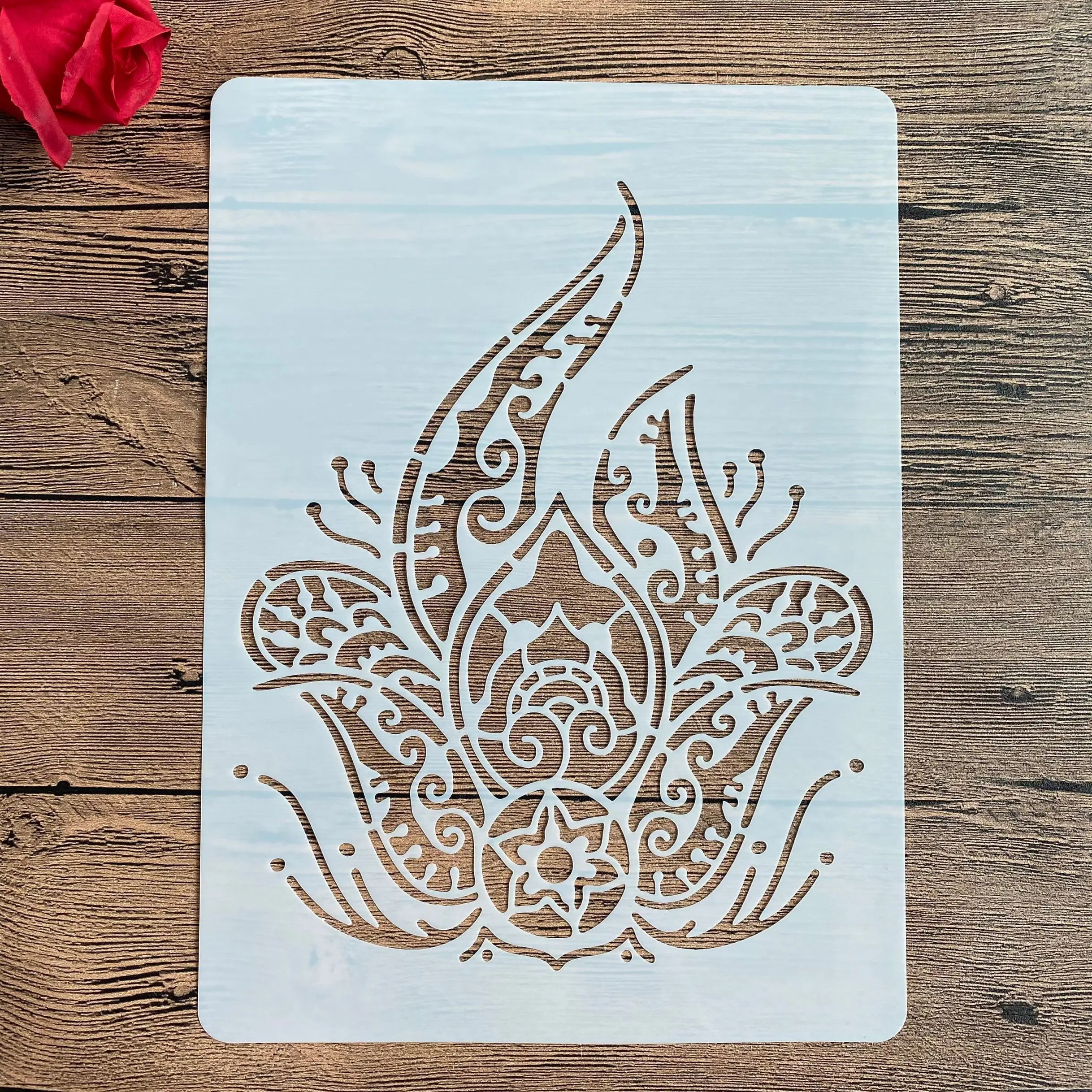 

A4 29 *21cm DIY Stencils wall Painting Scrapbook Coloring Embossing Album Decorative Paper Card Template wall mandala cake