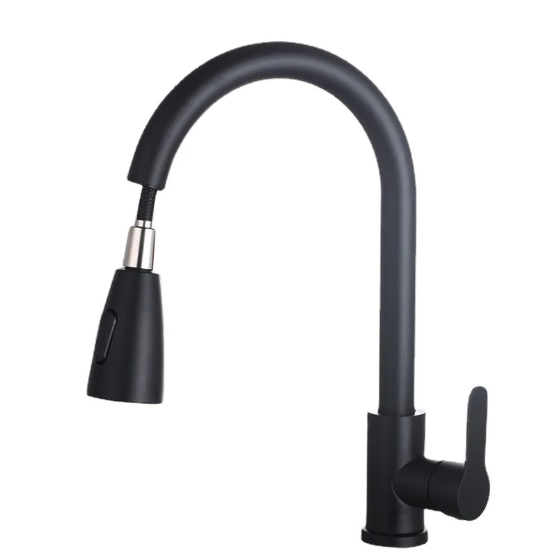 

Black Kitchen Faucet Cold Hot Water Extendable Removable Spray Kitchen Faucet Hand Shower Torneiras Cozinha Kitchen Accessories