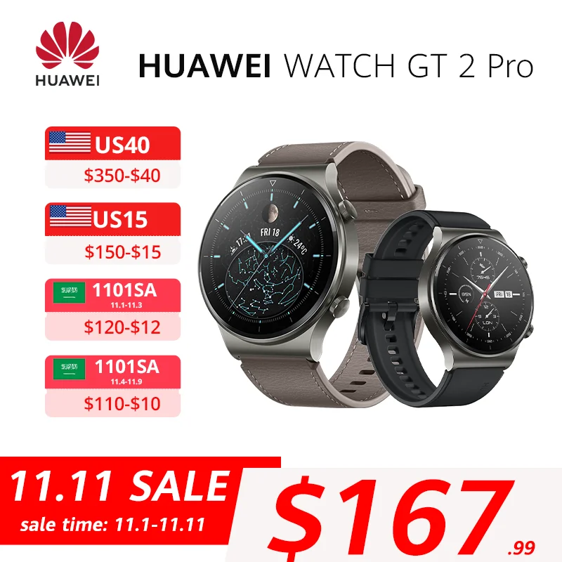 Najtaniej W Magazynie Wersja Globalna Zegarek HUAWEI GT 2 Pro SmartWatch 14 Dni żywotność Baterii GPS Bezprzewodowe ładowanie GT2 PRO 【5MAY17】140$-17$ Najtaniej W Magazynie Wersja Globalna Zegarek HUAWEI GT 2 Pro SmartWatch 14 Dni żywotność Baterii GPS Bezprzewodowe ładowanie GT2 PRO 【5MAY17】140$-17$