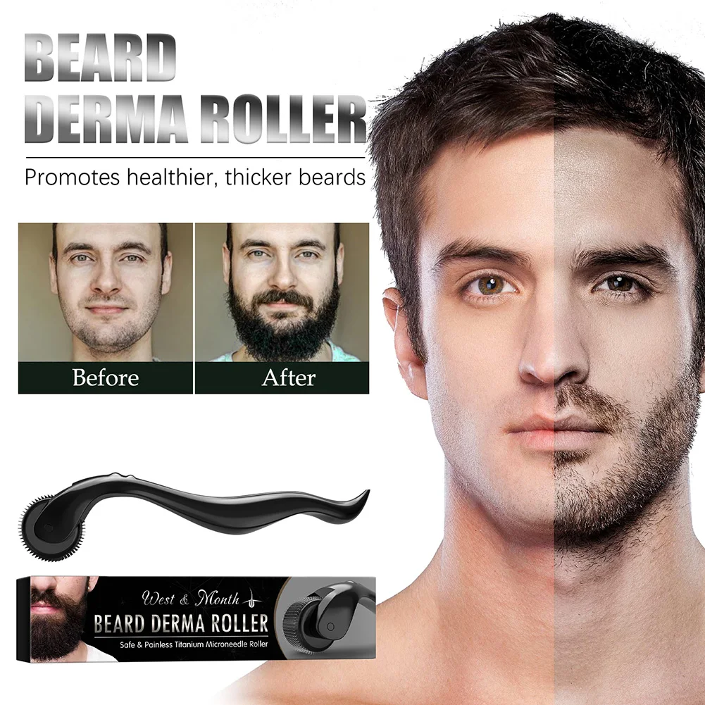 

Men Beard Growth Roller Kit Men's Beard Growth Nourishing Anti Hair Loss With Beard Roller Microneedle Roller Hair Growth
