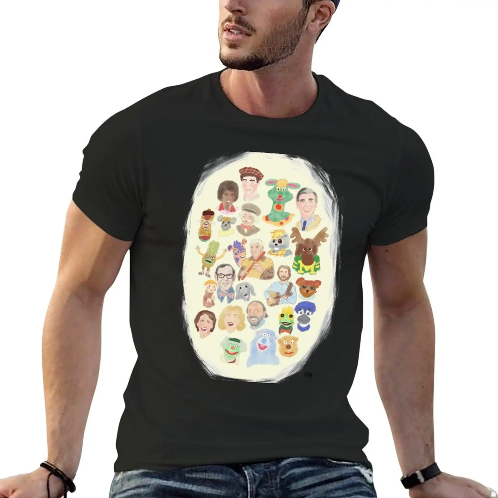 Футболка CanCon детство в 80-е годы корейская мода винтажные футболки мужская