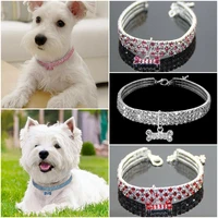 fashion dog collar puppy chihuahua pet dog collars chic crystal doggie pet cat collars leash for small medium dogs accessories