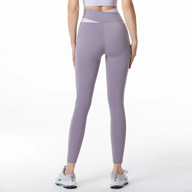 Seamless Fitness Yoga Pants Women Solid Patchwork High Waist Gym Leggings Plus Size Running Tights Girls Workout Trousers