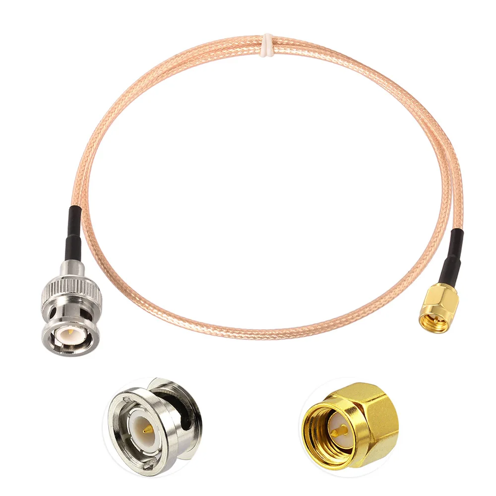 Superbat RF Coaxial Cable BNC Straight Male to SMA Plug Straight Antenna Feeder Pigtail Cable RG316 15cm