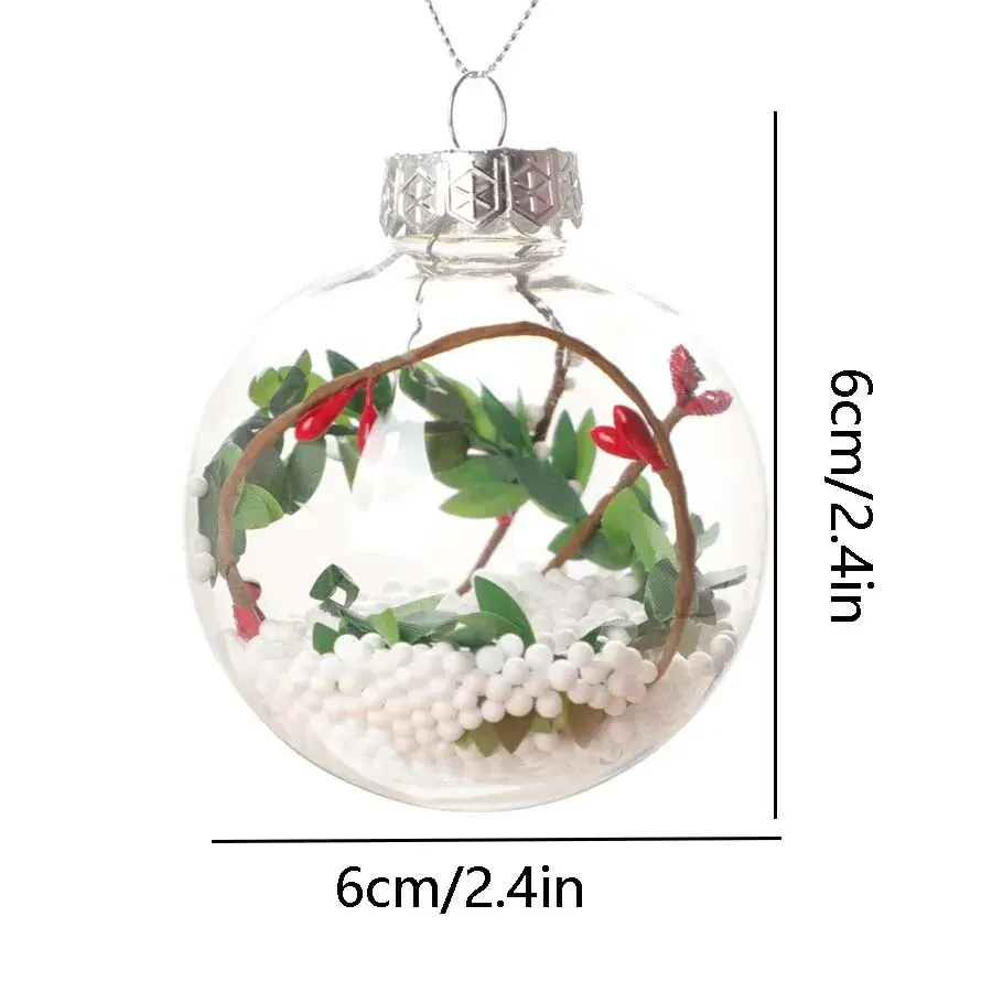 6 шт. стиль случайный прозрачный открытый фотошар шар для рождества детский