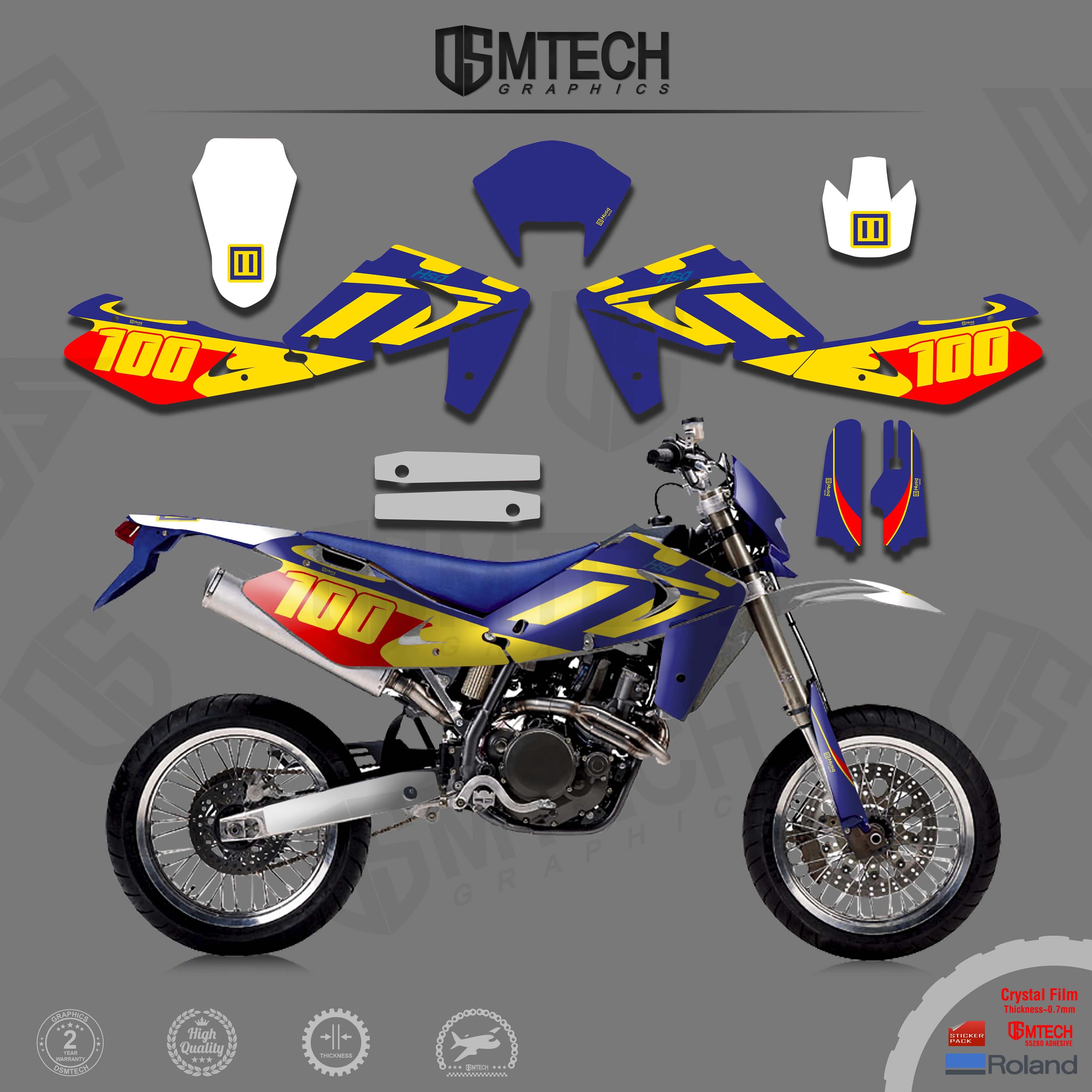 DSMTECH team combination graphic decal sticker be suitable for Husqvarna 2001 2002 2003 2004 Te250 2002 2003 2004 SM450 002