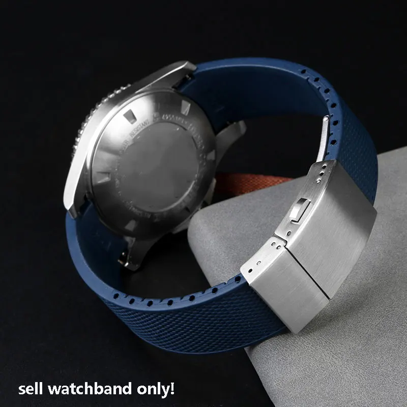 Ремешок резиновый для Longines Kangkas L3.742.L3.642.L3.781 series мужской спортивный силиконовый