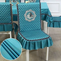 conjoined table linen suit chair cushion cover set household antiskid cushion one set of back of a chair of modern chair cover