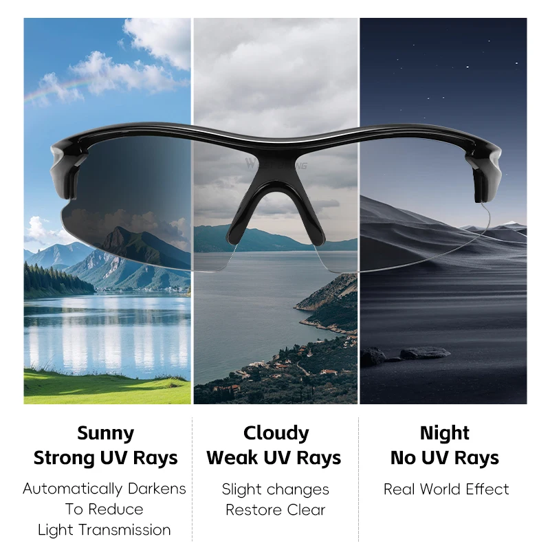 Велосипедные очки WEST BIKING детские фотохромные солнцезащитные для подростков