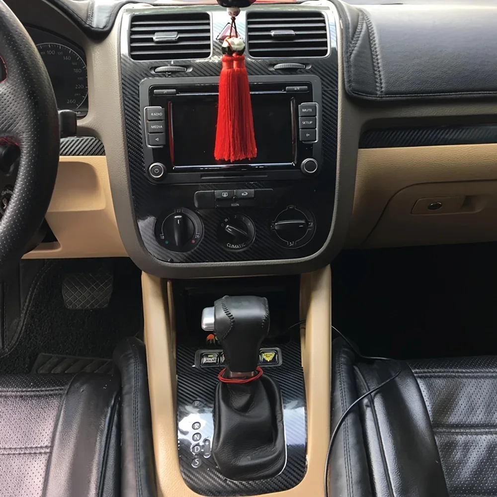 Фото Для Volkswagen Golf 5 GTI MK5 4-дверный интерьер с центральным управлением 3D 5D наклейки из углеродного волокна наклейки аксессуары для стайлинга автомобилей №4