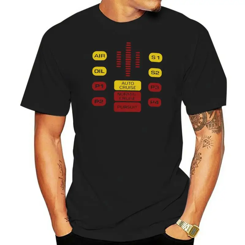 

New Popular Knight Rider Kitt Control Panel Men'S Black T-Shirt Size S-3Xl Loose Size Tee Shirt