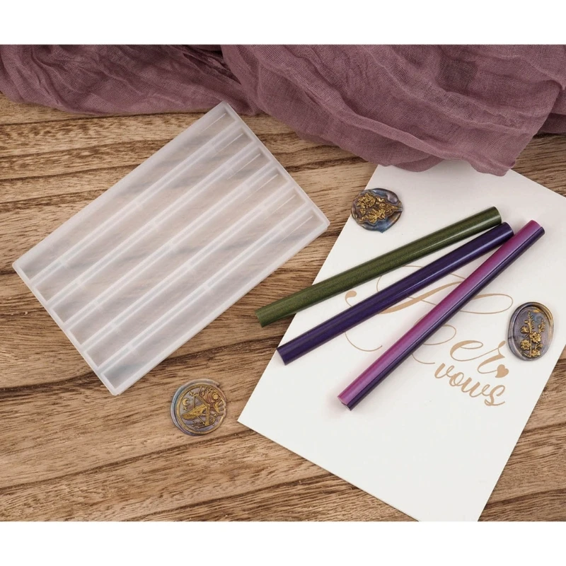 Полукруглая длинная огненная краска восковая палочка силиконовая форма ручная