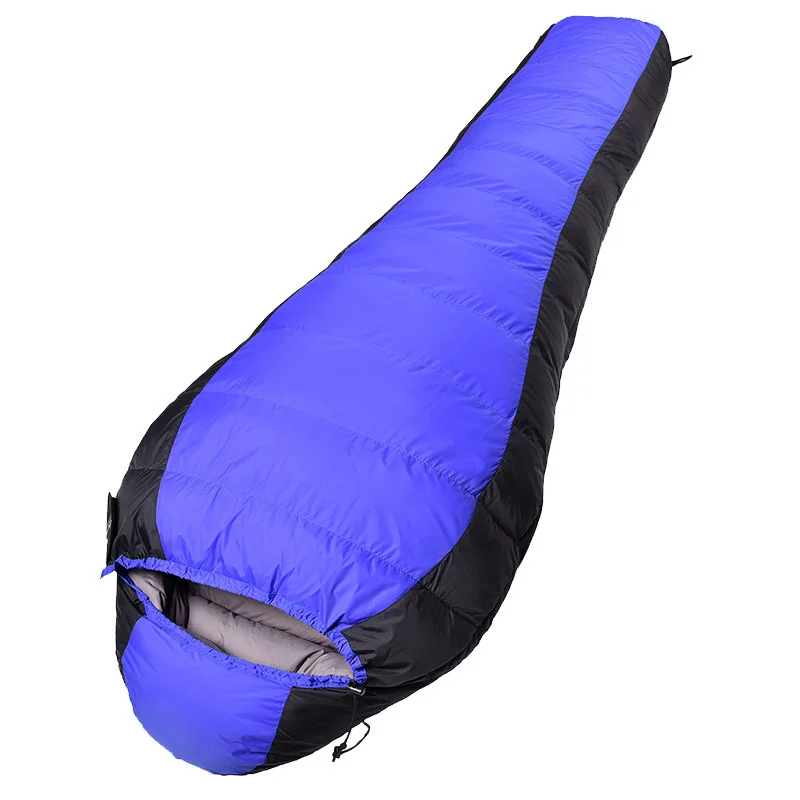 

Ultralight Down Sleeping Bag Outdoor Camping Hiking Travel Equipment Portable Warm Patchwork Winter Thick Sleeping Bag for Adult