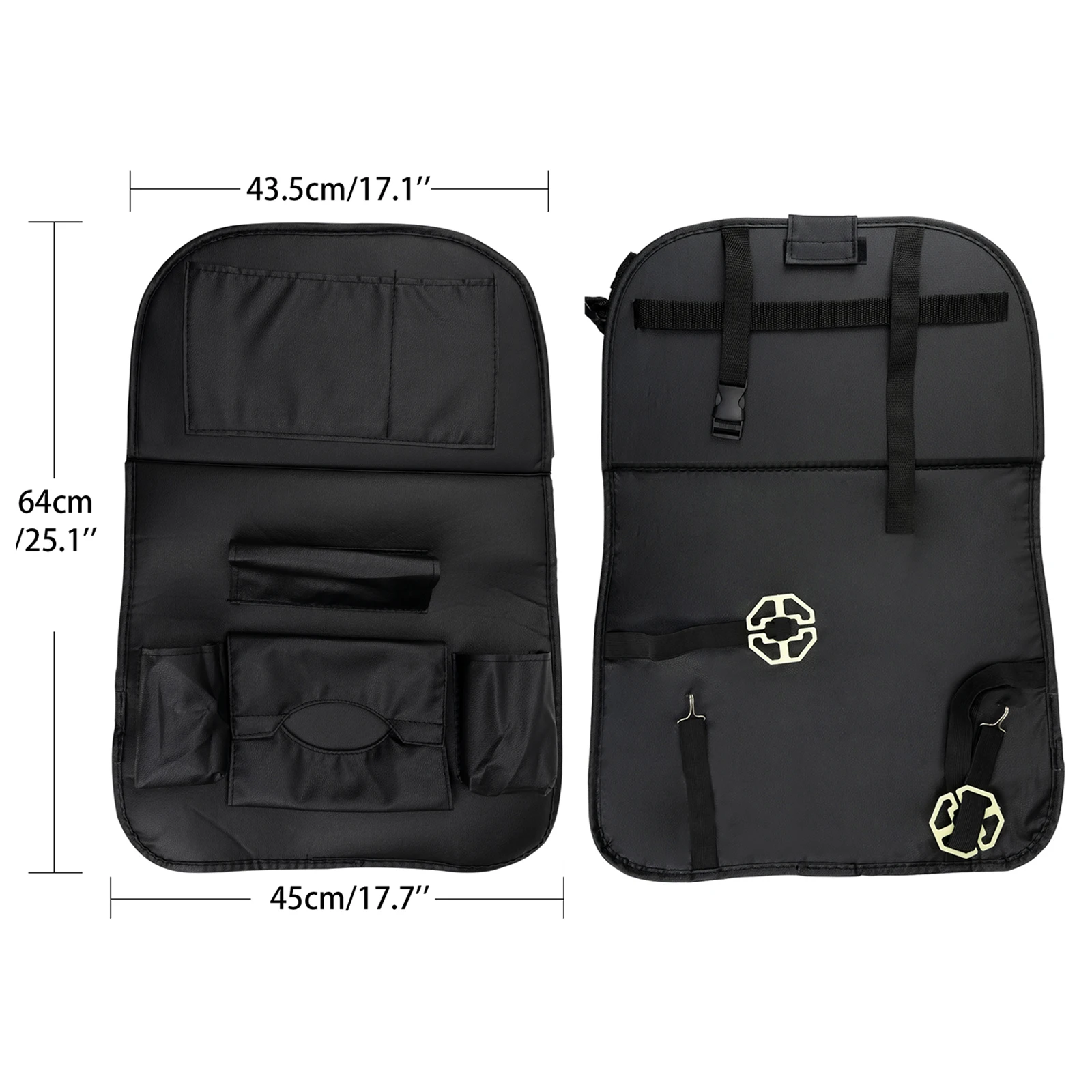 Кожаная сумка-Органайзер на спинку сиденья автомобиля складной столик дорожная