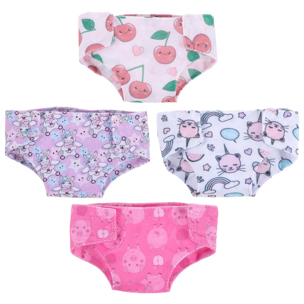 

4pcs Washable Dolls Underpants Pretend Play Dress Up Underpants