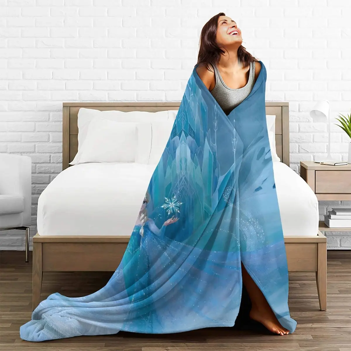 Фланелевое Одеяло Холодное сердце Эльза принцесса мультфильм замок снег