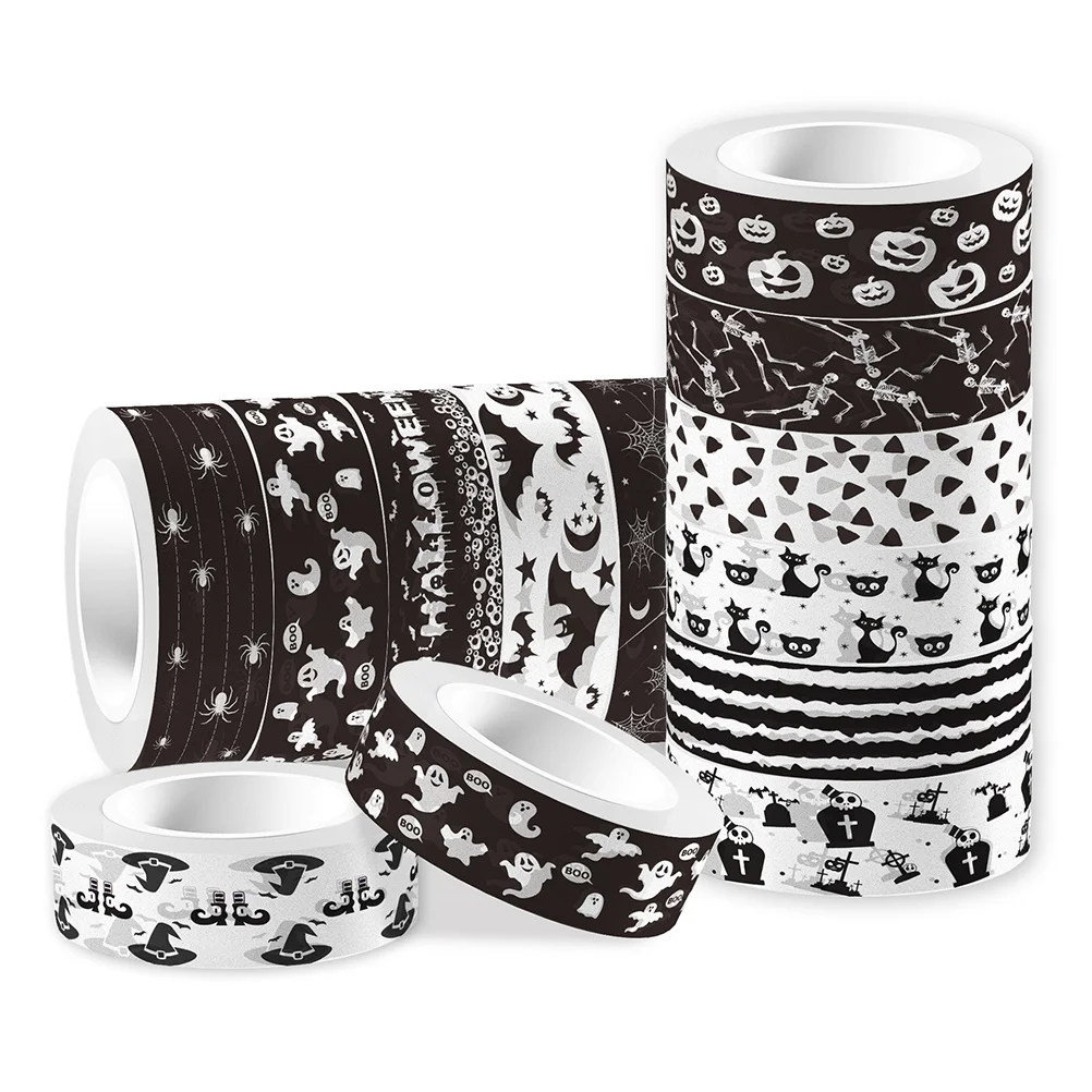 

12 Rolls of Washi Tape Delicate Washi Tape Halloween Washi Tape Hand Account Washi Tape Decor