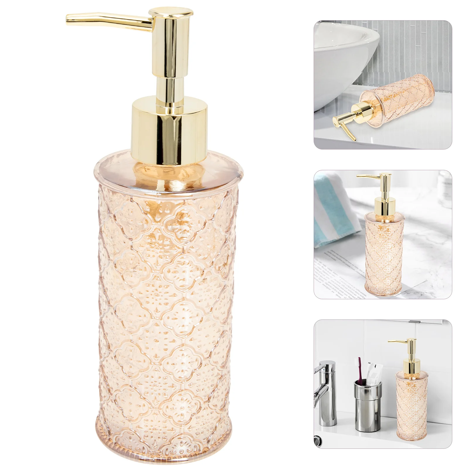 

Bottle Dispenser Soap Pump Lotion Shampoo Empty Liquid Refillable Bottles Hand Shower Container Conditionerglass Cylinder