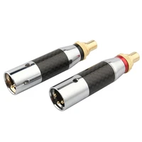 rca connector to xlr adapter 3 pin male to female converter audio jack can diy make microphone cannon cable gold plated