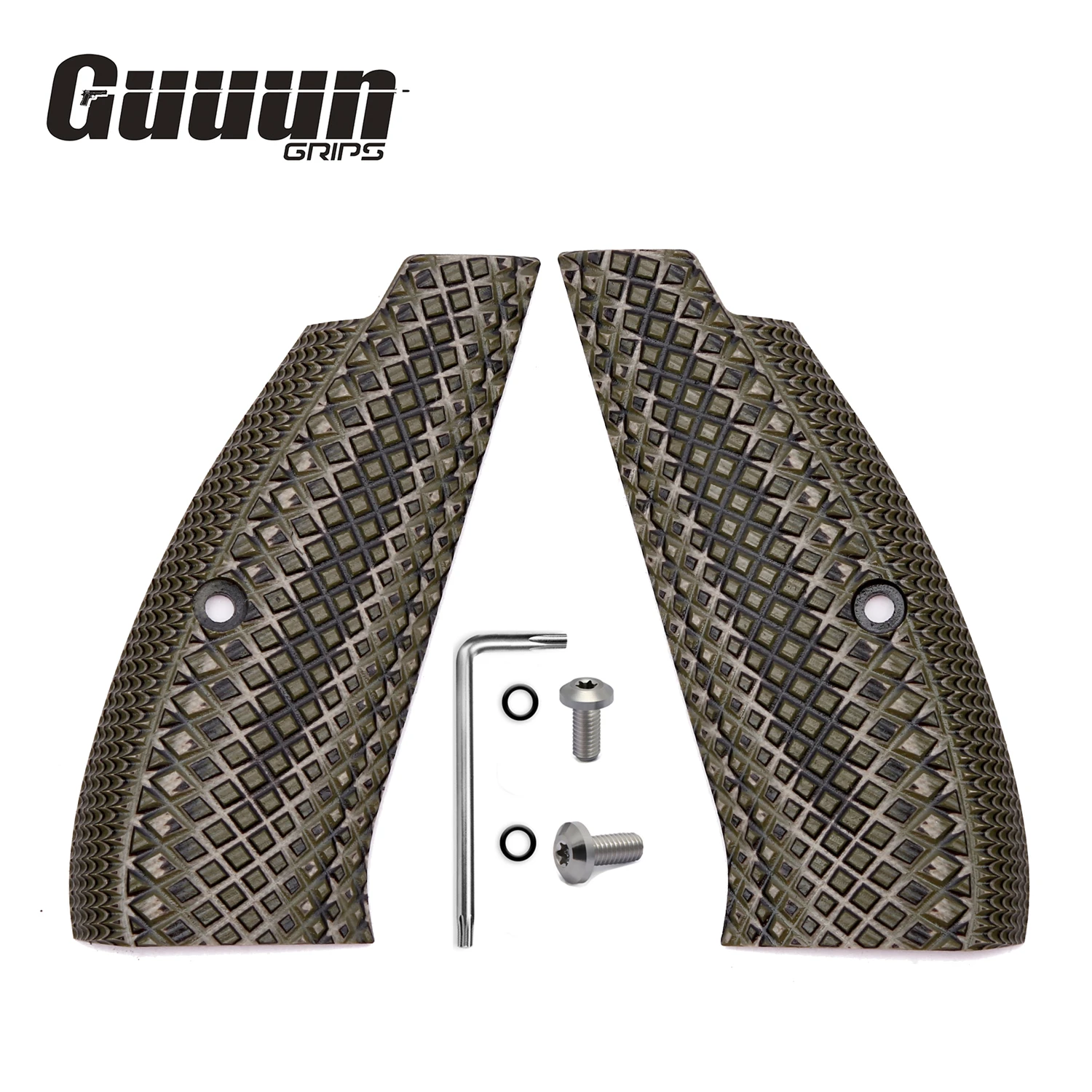 

Guuun CZ 75 SP-01 Grips Full Size G10 CZ Grip Crosscut Texture