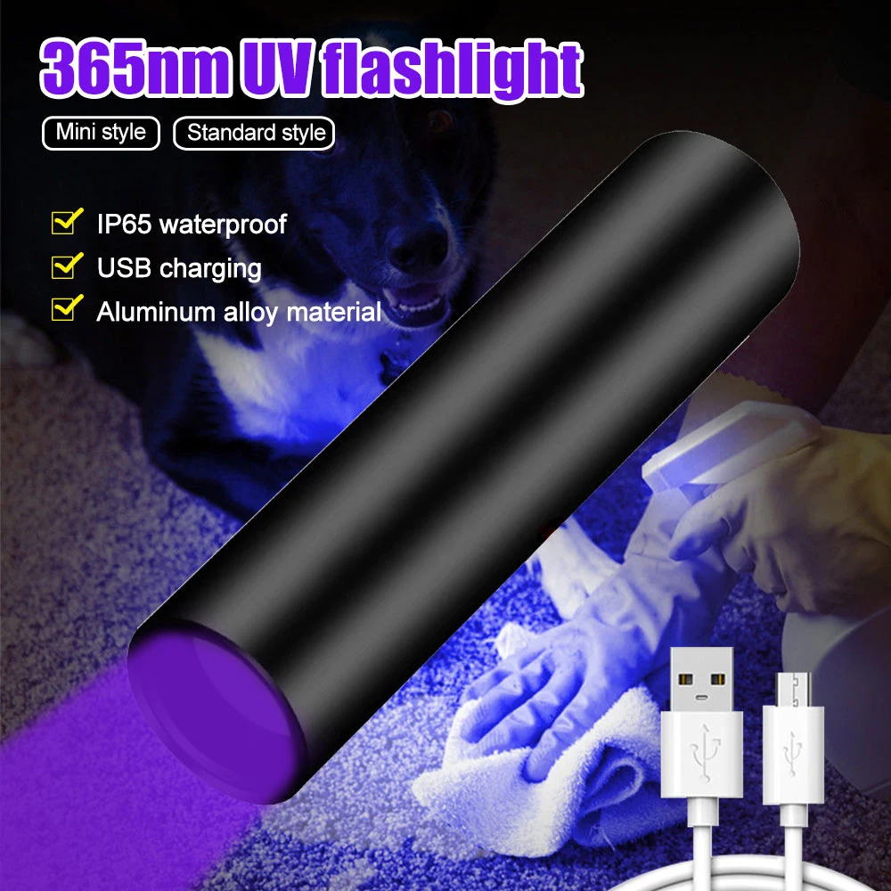 

ZK30 3W Mini 365nm UV Flashlight Ultraviolet USB Rechargeable Purple Linternas Carpet Pet Urine Detector Catch Scorpions