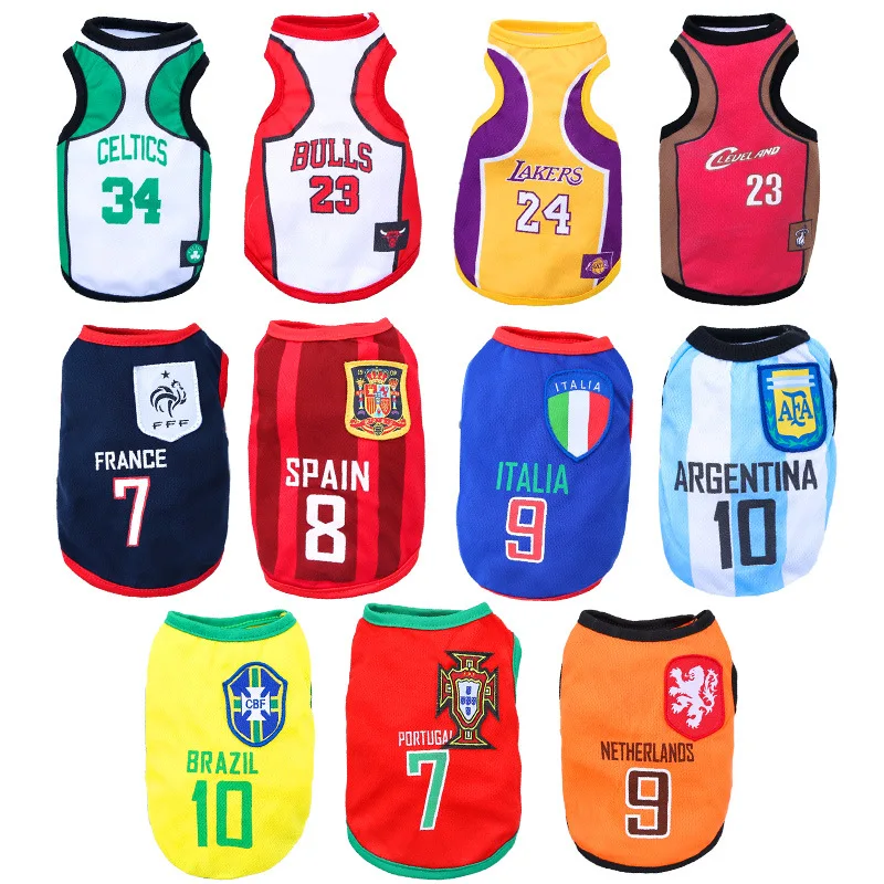 

Dog Sweatshirt Pet T-Shirt, Dog Summer Apparel Puppy Pet Clothes for Dogs Cute Soft Vest Football Team