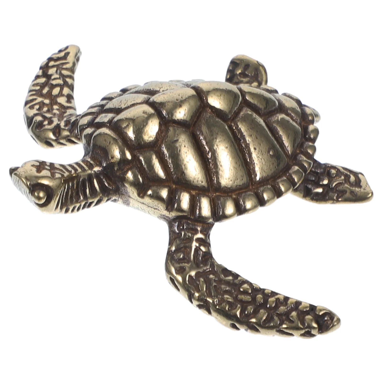 

Solid Brass Turtle Charm Desktop Decor Brass Turtle Sculpture Trinkets Statue Copper Millennium Turtle Figurine