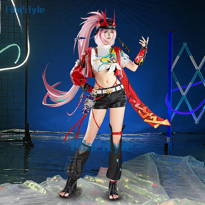 Honkai Star Rail Rappa Косплей Костюм Униформа Шляпа Куртка Шорты Galaxy Ranger Реквизит