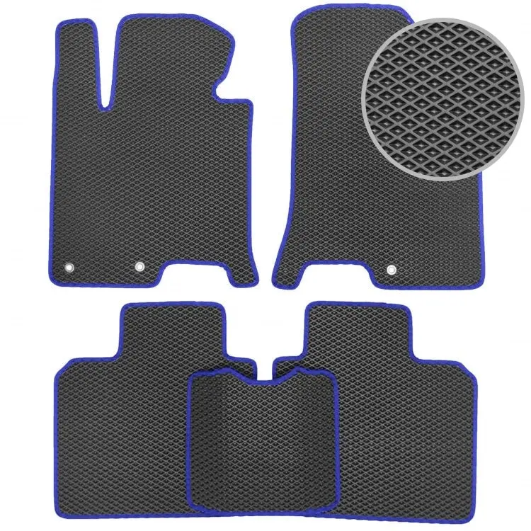 Коврики ЕВА для Toyota Corolla Fielder правый руль NZE 141 2006-2010 (темносиний кант) Vicecar