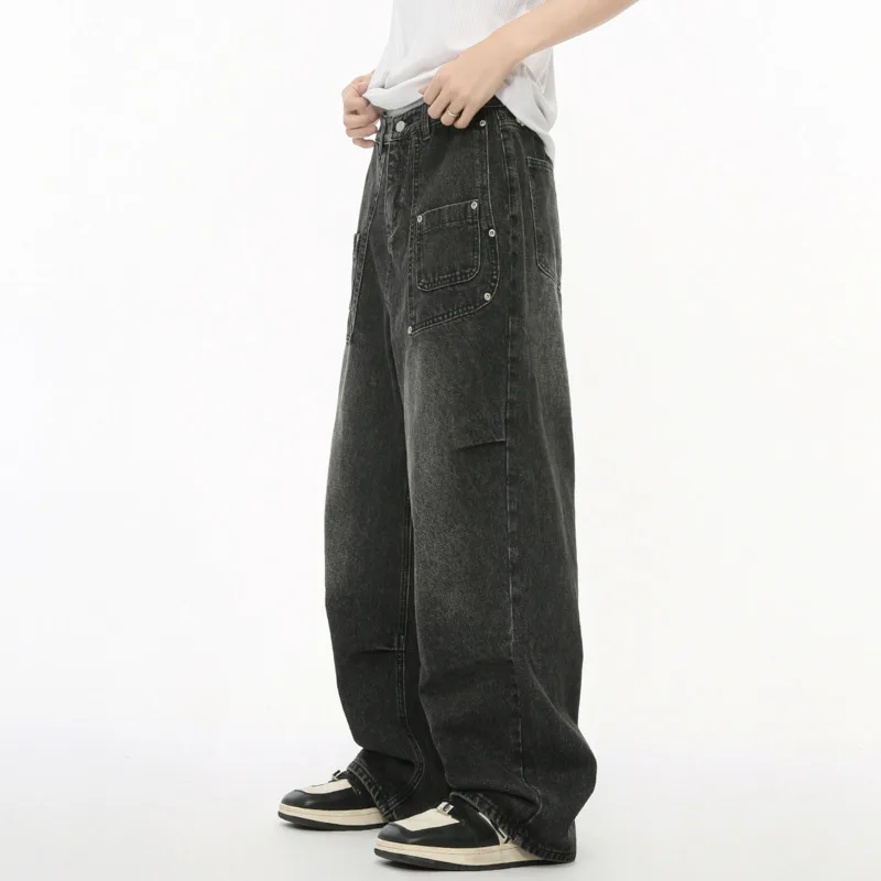 SYUHGFA High Street мужские повседневные джинсовые брюки с карманами в стиле пэчворк