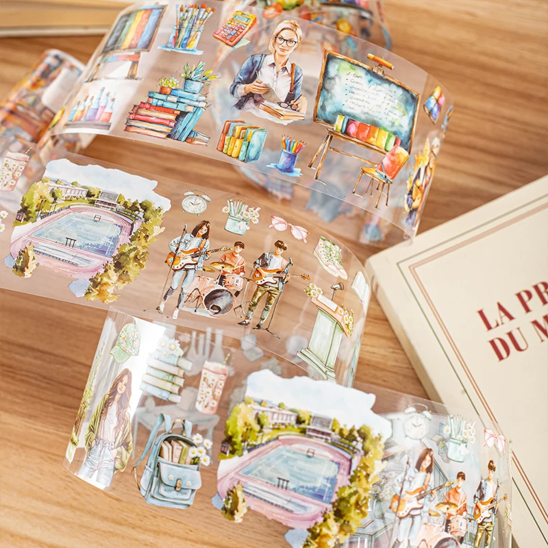 60 мм * 2 м ПЭТ-ленты серии Campus Life наклейки для творчества клей ручного счета ручная