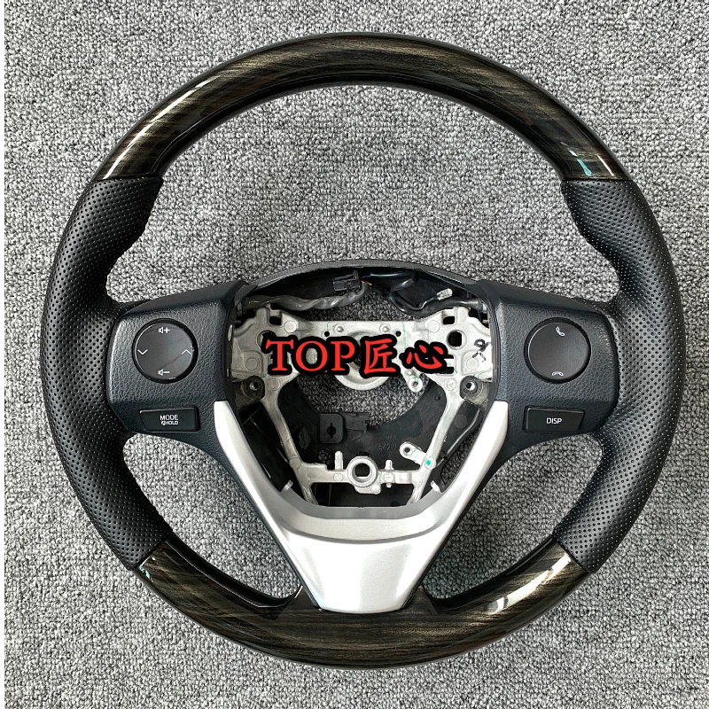 Фото RAV4 Руль Rongfang Corolla Leiling из красного дерева, модифицированный, кожаный, дышащий №2